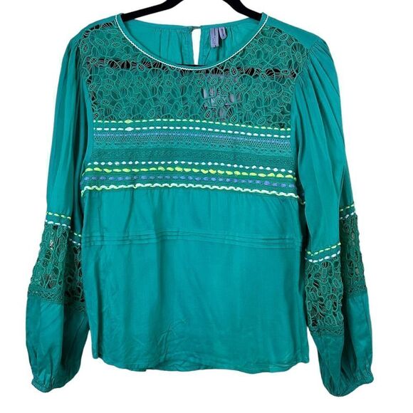 Anthropologie Blink London Sunshine Peasant Top Blouse Size Medium - Picture 11 of 16